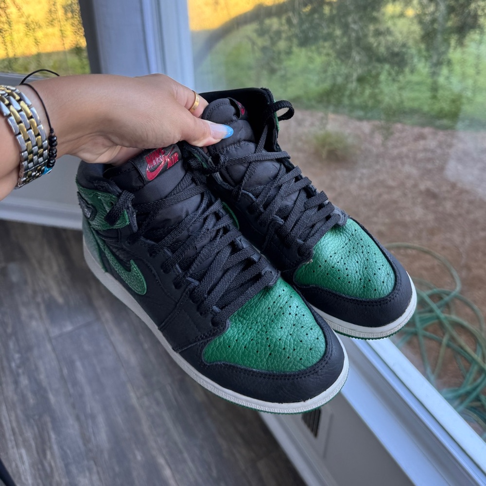 Jordan 1 retro high pine green black 6 7.5 - Picture 3 of 6